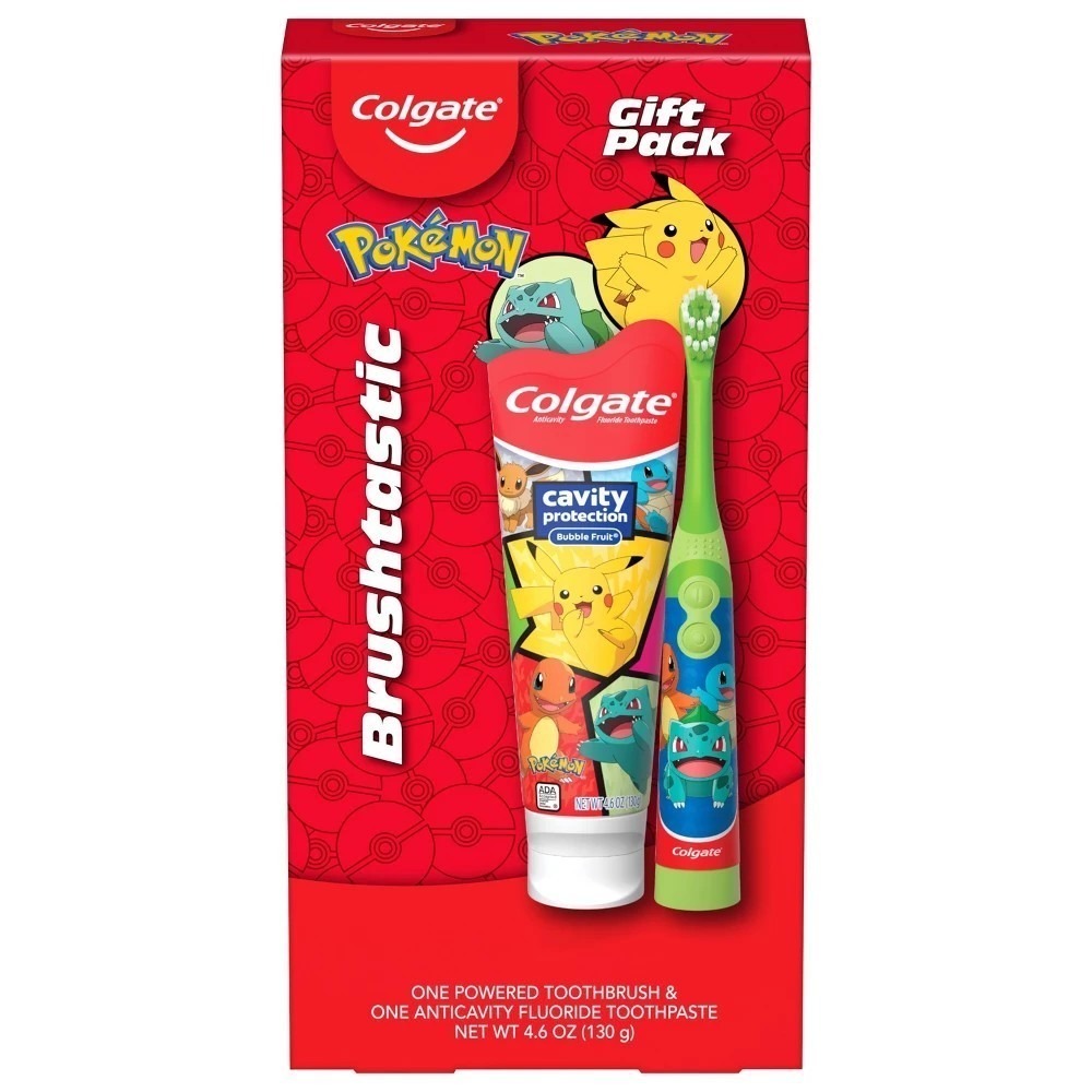 Colgate Kids Pokemon Toothbrush & Toothpaste Gift Set NIB